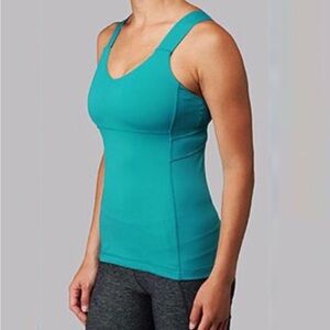 Lululemon Push Your Limits Yoga Tank Top Size 8 Teal Green
